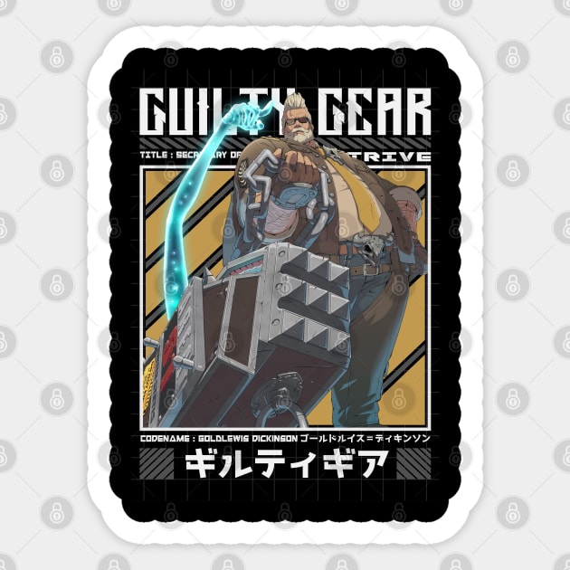 Goldlewis - Guilty Gear Strive Sticker by Arestration